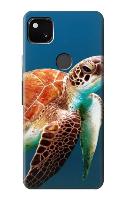 S3497 ウミガメ Green Sea Turtle Google Pixel 4a バックケース、フリップケース・カバー