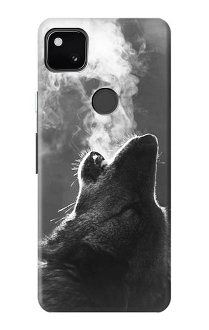 S3505 オオカミ Wolf Howling Google Pixel 4a バックケース、フリップケース・カバー