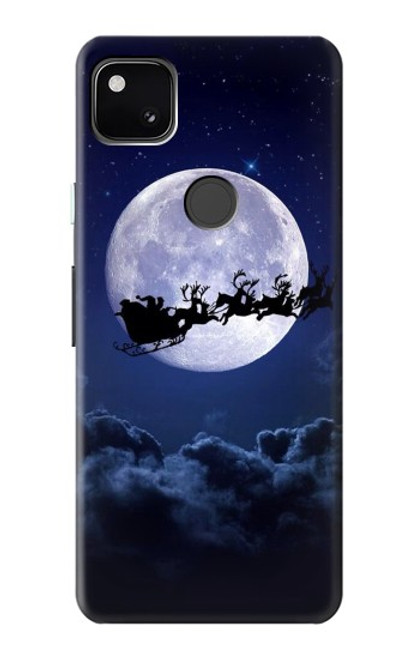 S3508 クリスマスサンタ Xmas Santa Moon Google Pixel 4a バックケース、フリップケース・カバー