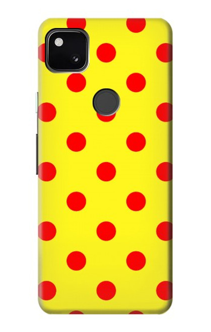 S3526 赤い水玉 Red Spot Polka Dot Google Pixel 4a バックケース、フリップケース・カバー