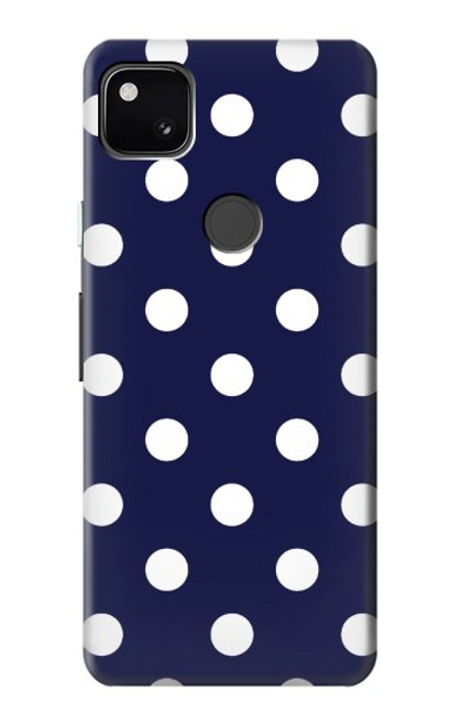 S3533 ブルーの水玉 Blue Polka Dot Google Pixel 4a バックケース、フリップケース・カバー