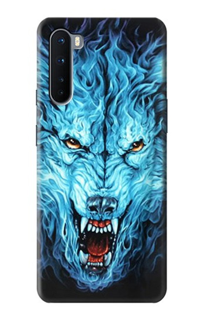 S0752 青火災狼 Blue Fire Grim Wolf OnePlus Nord バックケース、フリップケース・カバー