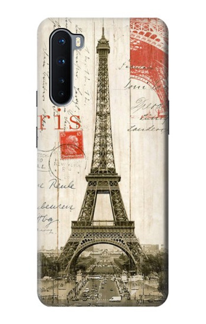 S2108 エッフェル塔パリポストカード Eiffel Tower Paris Postcard OnePlus Nord バックケース、フリップケース・カバー