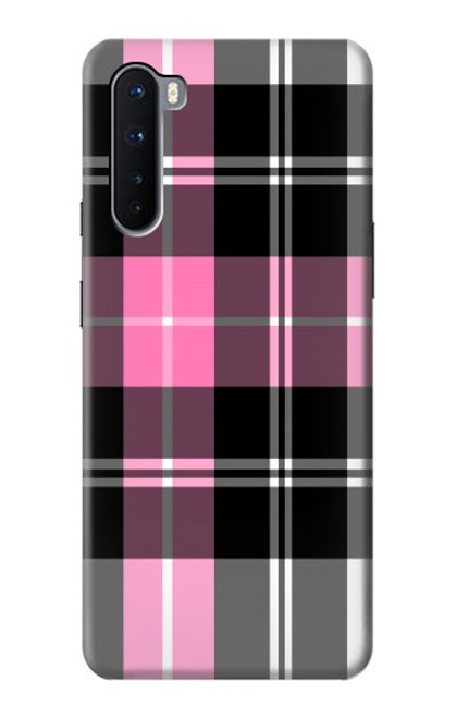S3091 ピンクの模様のパターン Pink Plaid Pattern OnePlus Nord バックケース、フリップケース・カバー