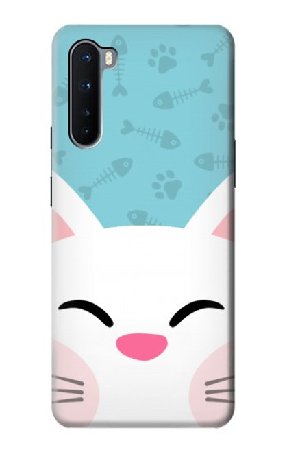 S3542 かわいい猫漫画 Cute Cat Cartoon OnePlus Nord バックケース、フリップケース・カバー