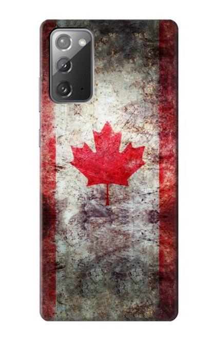 S2490 カナダメープルリーフ旗 Canada Maple Leaf Flag Texture Samsung Galaxy Note 20 バックケース、フリップケース・カバー