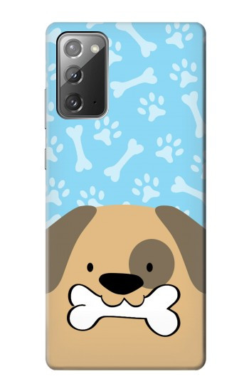 S2669 犬の足 骨 可愛い漫画のパターン Cute Dog Paws Bones Cartoon Samsung Galaxy Note 20 バックケース、フリップケース・カバー