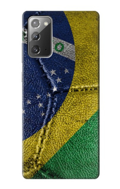 S3297 ブラジルの旗ビンテージフットボールのグラフィック Brazil Flag Vintage Football Graphic Samsung Galaxy Note 20 バックケース、フリップケース・カバー