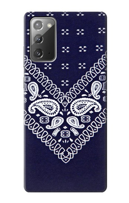 S3357 ネイビーブルーバンダナパターン Navy Blue Bandana Pattern Samsung Galaxy Note 20 バックケース、フリップケース・カバー