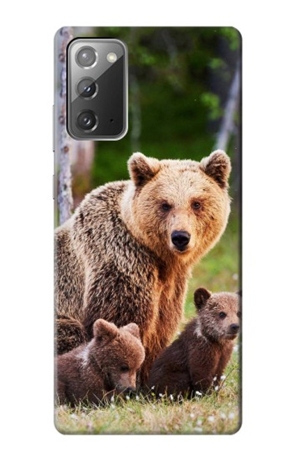 S3558 くまの家族 Bear Family Samsung Galaxy Note 20 バックケース、フリップケース・カバー