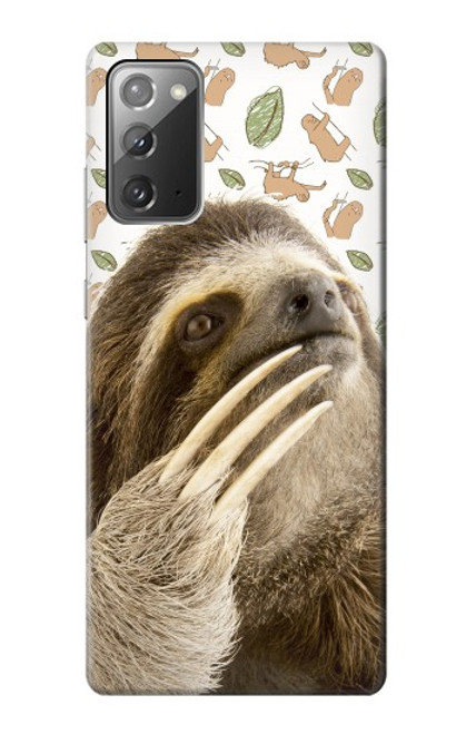 S3559 ナマケモノ Sloth Pattern Samsung Galaxy Note 20 バックケース、フリップケース・カバー