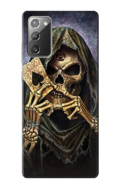 S3594 死神ポーカー Grim Reaper Wins Poker Samsung Galaxy Note 20 バックケース、フリップケース・カバー