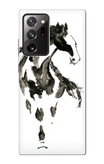 S1031 馬の絵筆 Horse Paintbrush Samsung Galaxy Note 20 Ultra, Ultra 5G バックケース、フリップケース・カバー