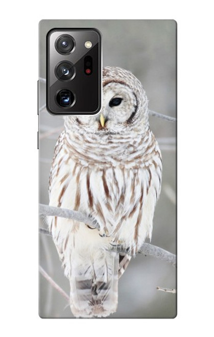 S1566 白フクロウ シロフクロウ Snowy Owl White Owl Samsung Galaxy Note 20 Ultra, Ultra 5G バックケース、フリップケース・カバー
