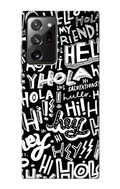 S2744 こんにちはこんにちはねえアートパターン Hey Hi Hello Art Pattern Samsung Galaxy Note 20 Ultra, Ultra 5G バックケース、フリップケース・カバー