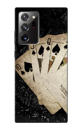 S3231 ヴィンテージロイヤルストレートフラッシュカード Vintage Royal Straight Flush Cards Samsung Galaxy Note 20 Ultra, Ultra 5G バックケース、フリップケース・カバー