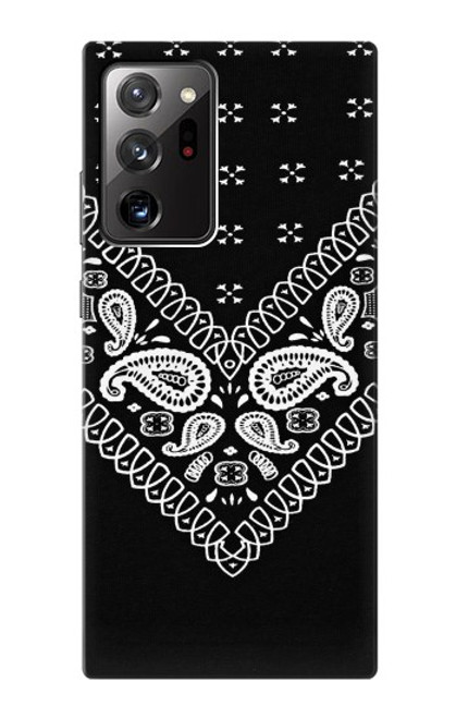 S3363 黒バンダナ Bandana Black Pattern Samsung Galaxy Note 20 Ultra, Ultra 5G バックケース、フリップケース・カバー