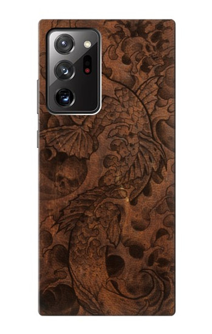 S3405 魚のタトゥーグラフィックプリント Fish Tattoo Leather Graphic Print Samsung Galaxy Note 20 Ultra, Ultra 5G バックケース、フリップケース・カバー