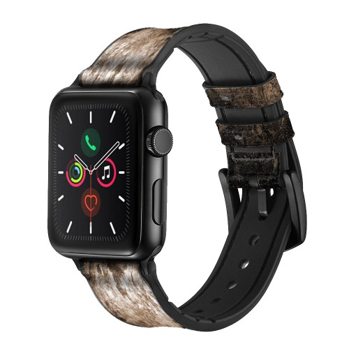 CA0067 スカル Skull レザーシリコンApple Watchバンド アップルウォッチ バンド