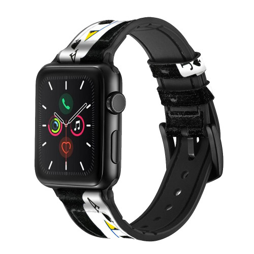 CA0145 ポーカーロイヤルストレートフラッシュ Poker Royal Straight Flush レザーシリコンApple Watchバンド アップルウォッチ バンド