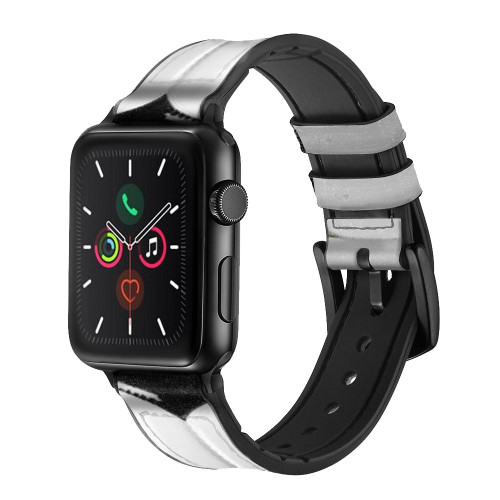 CA0529 サッカーボール Football Soccer Ball レザーシリコンApple Watchバンド アップルウォッチ バンド