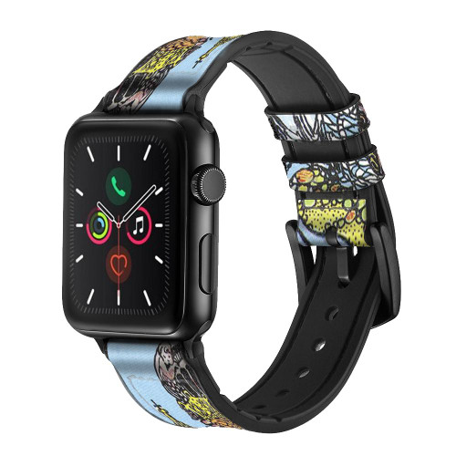 CA0563 タロットカード カップの女王 Tarot Card Queen of Cups レザーシリコンApple Watchバンド アップルウォッチ バンド