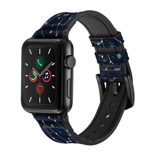 CA0623 スターマップ星座星座 Star Map Zodiac Constellations レザーシリコンApple Watchバンド アップルウォッチ バンド