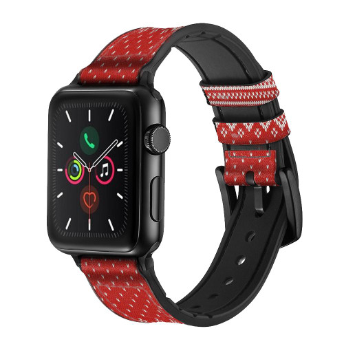 CA0688 冬のシームレスな編み物パターン Winter Seamless Knitting Pattern レザーシリコンApple Watchバンド アップルウォッチ バンド