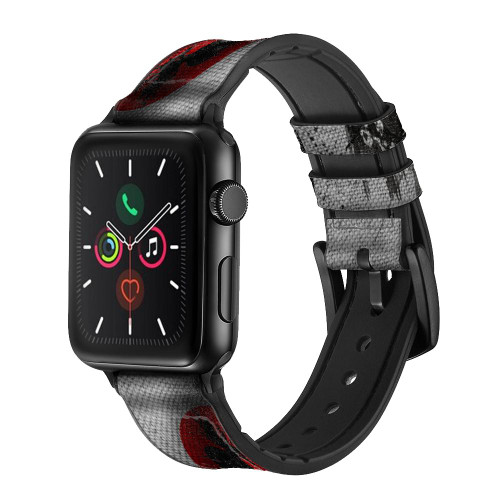 CA0806 日本国旗Sa Japan Flag Samurai レザーシリコンApple Watchバンド アップルウォッチ バンド