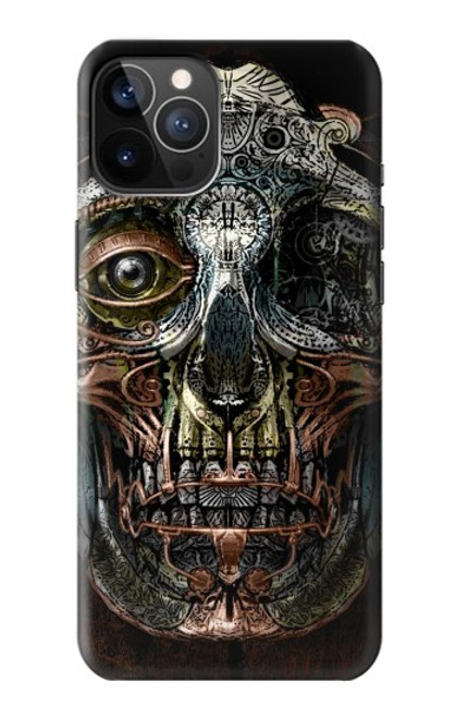 S1685 スチームパンク 頭蓋骨 Steampunk Skull Head iPhone 12, iPhone 12 Pro バックケース、フリップケース・カバー