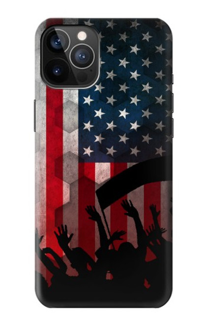 S2989 アメリカサッカー USA American Football Soccer Flag iPhone 12, iPhone 12 Pro バックケース、フリップケース・カバー