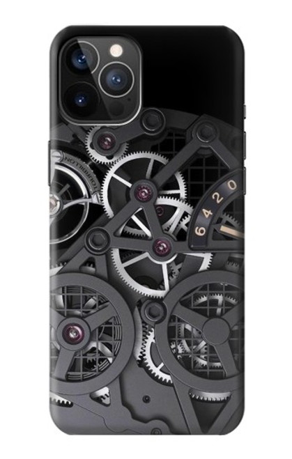 S3176 時計の中 Inside Watch Black iPhone 12, iPhone 12 Pro バックケース、フリップケース・カバー