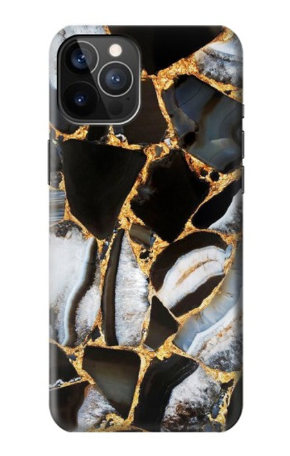 S3419 金の大理石のグラフィックプリント Gold Marble Graphic Print iPhone 12, iPhone 12 Pro バックケース、フリップケース・カバー