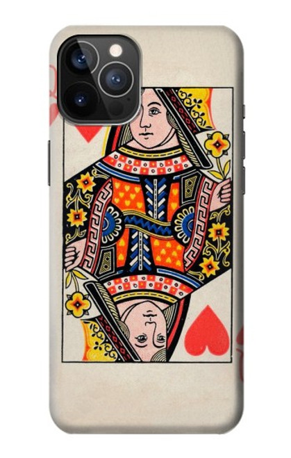 S3429 クイーンハートカード Queen Hearts Card iPhone 12, iPhone 12 Pro バックケース、フリップケース・カバー