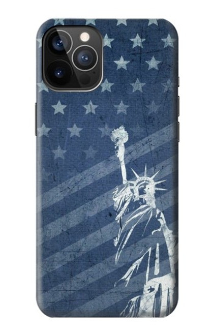 S3450 米国旗の自由の女神 US Flag Liberty Statue iPhone 12, iPhone 12 Pro バックケース、フリップケース・カバー