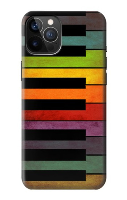 S3451 カラフルなピアノ Colorful Piano iPhone 12, iPhone 12 Pro バックケース、フリップケース・カバー