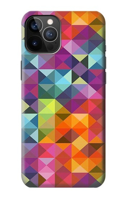 S3477 抽象的なダイヤモンドパターン Abstract Diamond Pattern iPhone 12, iPhone 12 Pro バックケース、フリップケース・カバー