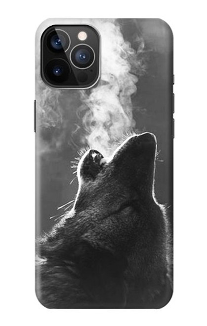 S3505 オオカミ Wolf Howling iPhone 12, iPhone 12 Pro バックケース、フリップケース・カバー