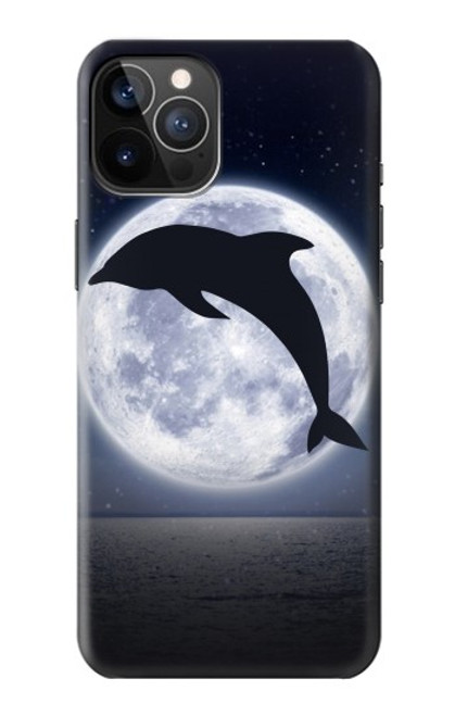 S3510 ドルフィン Dolphin Moon Night iPhone 12, iPhone 12 Pro バックケース、フリップケース・カバー