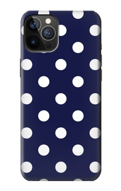S3533 ブルーの水玉 Blue Polka Dot iPhone 12, iPhone 12 Pro バックケース、フリップケース・カバー