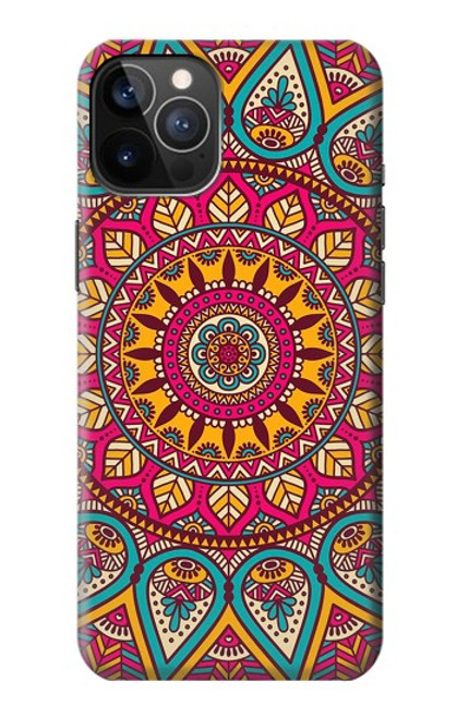 S3694 ヒッピーアートパターン Hippie Art Pattern iPhone 12, iPhone 12 Pro バックケース、フリップケース・カバー