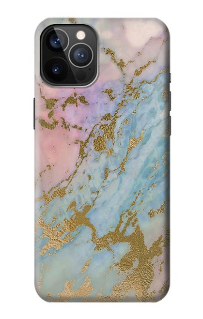 S3717 ローズゴールドブルーパステル大理石グラフィックプリント Rose Gold Blue Pastel Marble Graphic Printed iPhone 12, iPhone 12 Pro バックケース、フリップケース・カバー