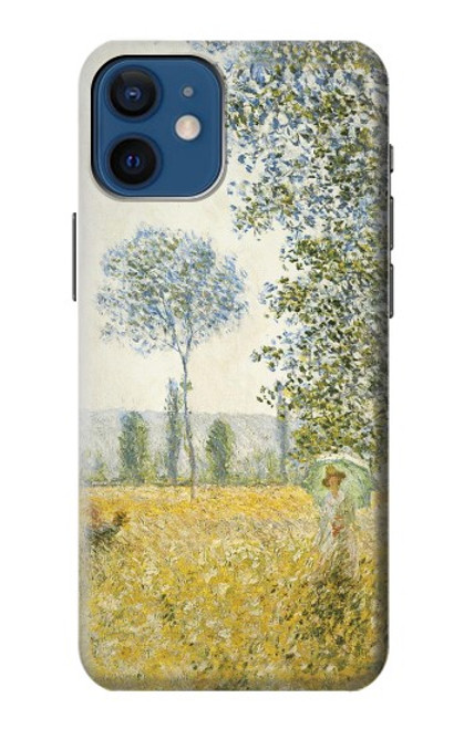 S2682 クロード・モネ 春の野 Claude Monet Fields In Spring iPhone 12 mini バックケース、フリップケース・カバー