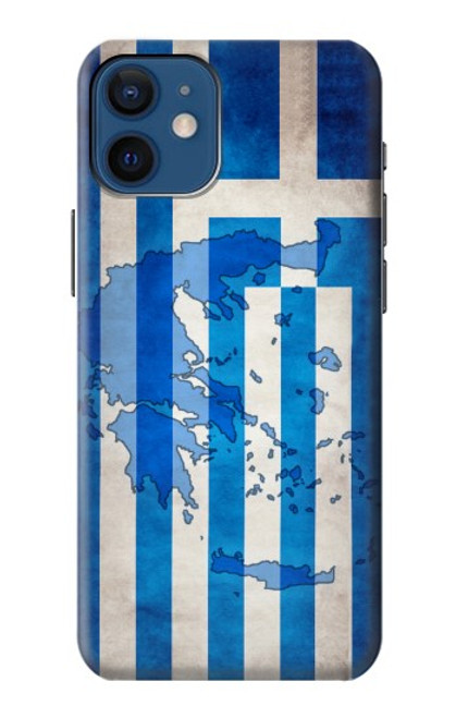 S2970 ギリシャサッカー Greece Map Football Soccer Flag iPhone 12 mini バックケース、フリップケース・カバー