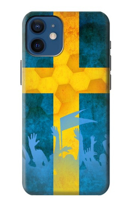 S2990 スウェーデンサッカー Sweden Football Soccer Flag iPhone 12 mini バックケース、フリップケース・カバー