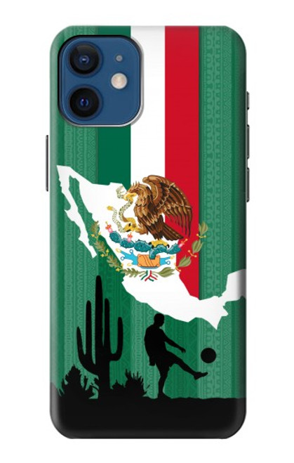 S2994 メキシコサッカー Mexico Football Soccer Map Flag iPhone 12 mini バックケース、フリップケース・カバー