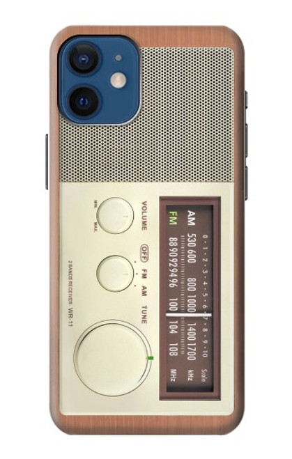 S3165 FM AM木レシーバーグラフィック FM AM Wooden Receiver Graphic iPhone 12 mini バックケース、フリップケース・カバー