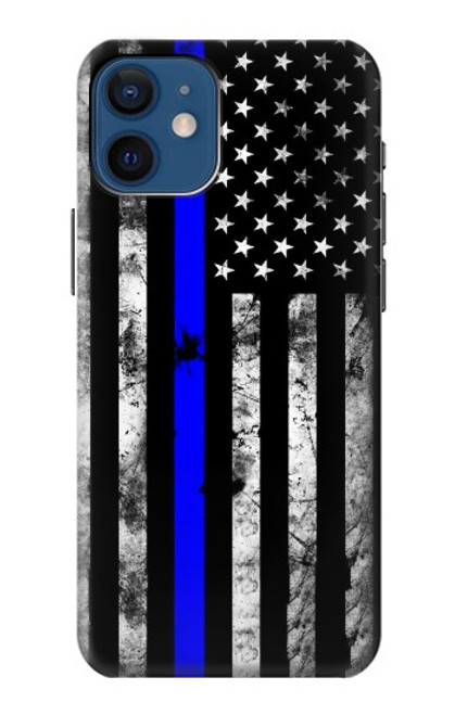 S3244 ブルーラインUSA Thin Blue Line USA iPhone 12 mini バックケース、フリップケース・カバー