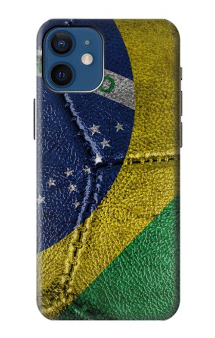 S3297 ブラジルの旗ビンテージフットボールのグラフィック Brazil Flag Vintage Football Graphic iPhone 12 mini バックケース、フリップケース・カバー