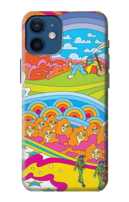 S3407 ヒッピーアート Hippie Art iPhone 12 mini バックケース、フリップケース・カバー